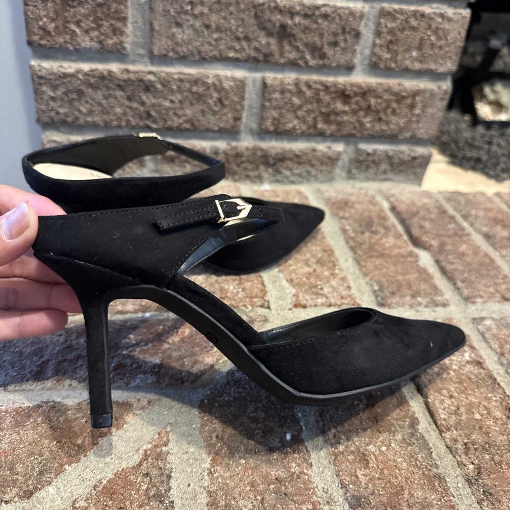 Nine West Women's Black Mary Jane Slip On Mule Heels Size 5.5 #543 - Picture 9 of 16